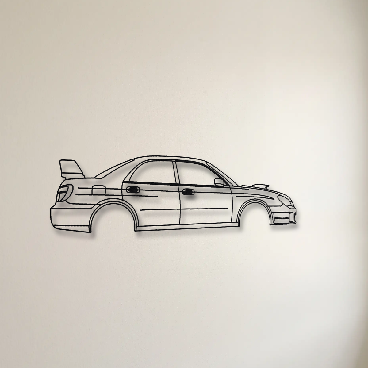 Subaru Impreza WRX STI Hawk-eye GDB floating mount drop-shadow detail