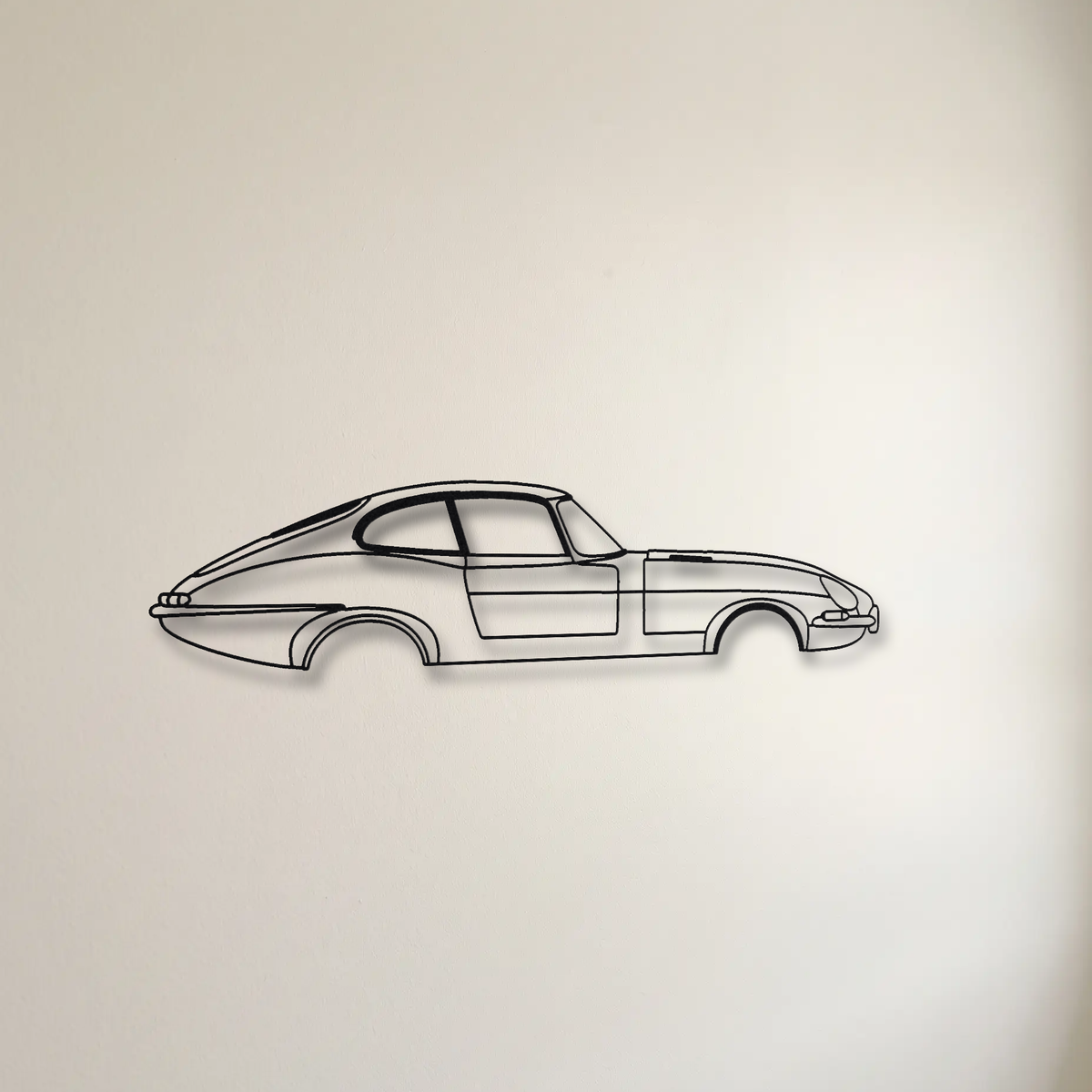 Jaguar E-Type Series 1 Fixed-Head Coupe floating mount drop-shadow detail