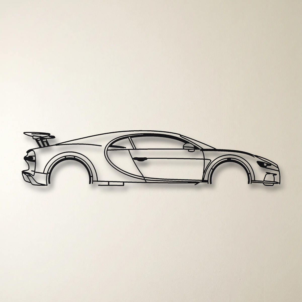 Bugatti Chiron floating mount drop-shadow detail