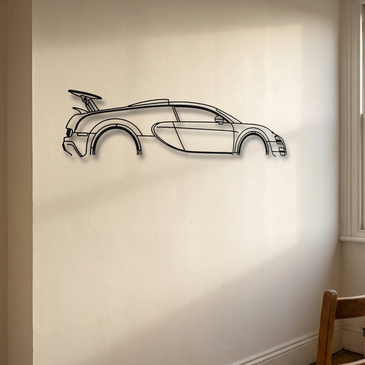 Bugatti Veyron 16.4 Super Sport floating mount drop-shadow detail