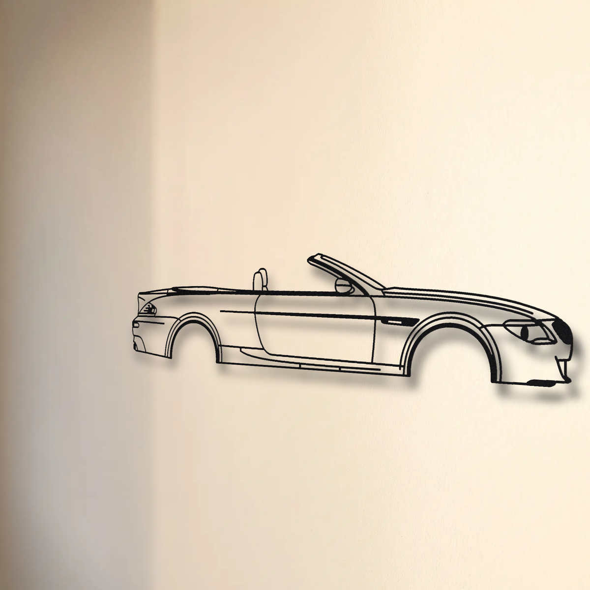 BMW M6 Convertible E64 floating mount drop-shadow detail