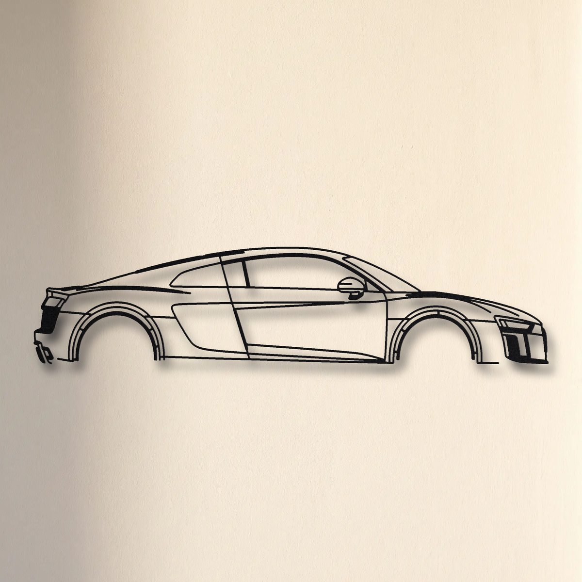 Audi R8 Gen 2 Type 4S floating mount drop-shadow detail