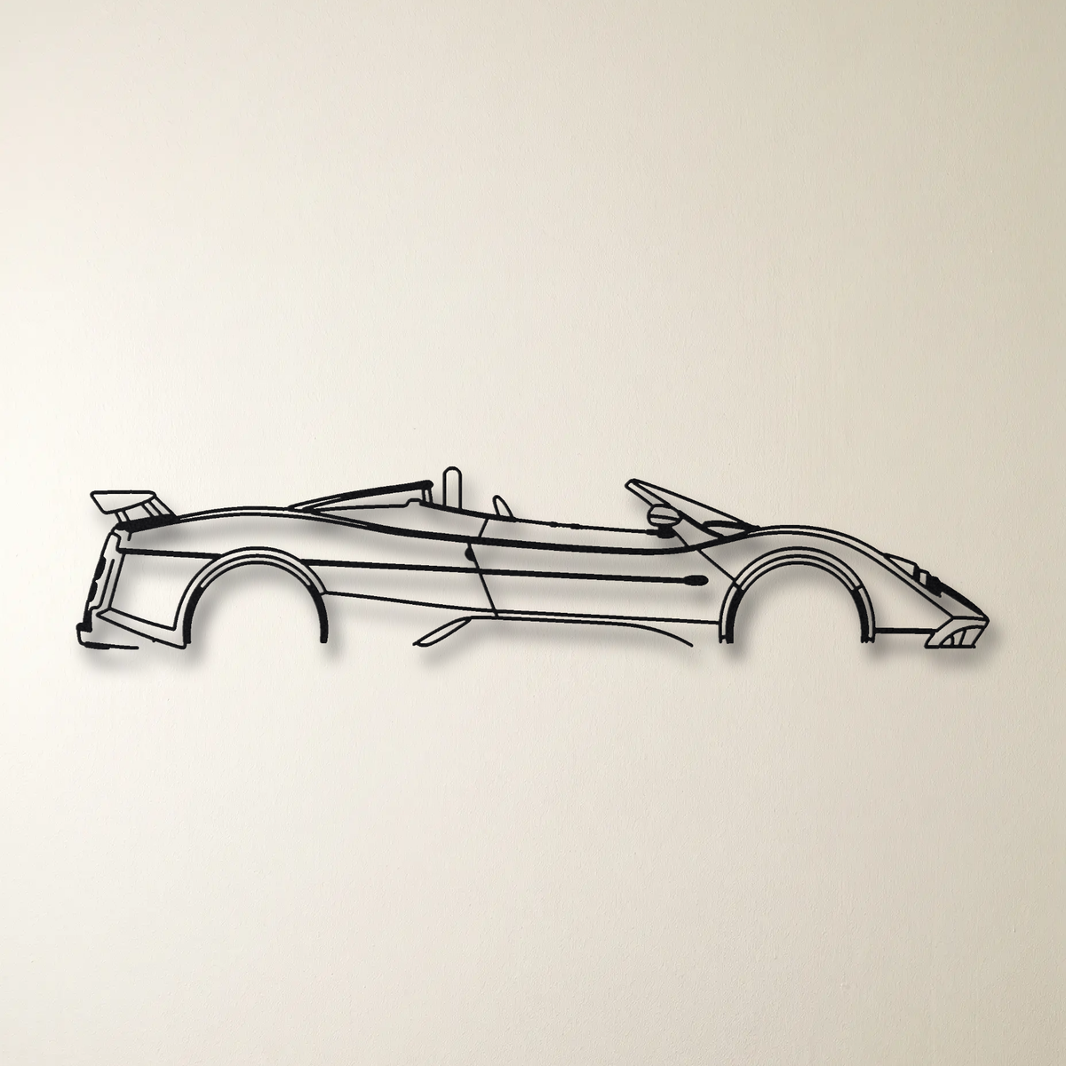 Pagani Zonda S Roadster floating mount drop-shadow detail