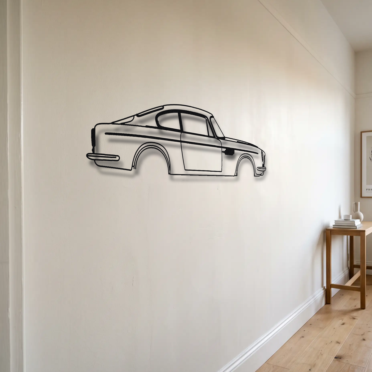 Aston Martin DB6 floating mount drop-shadow detail