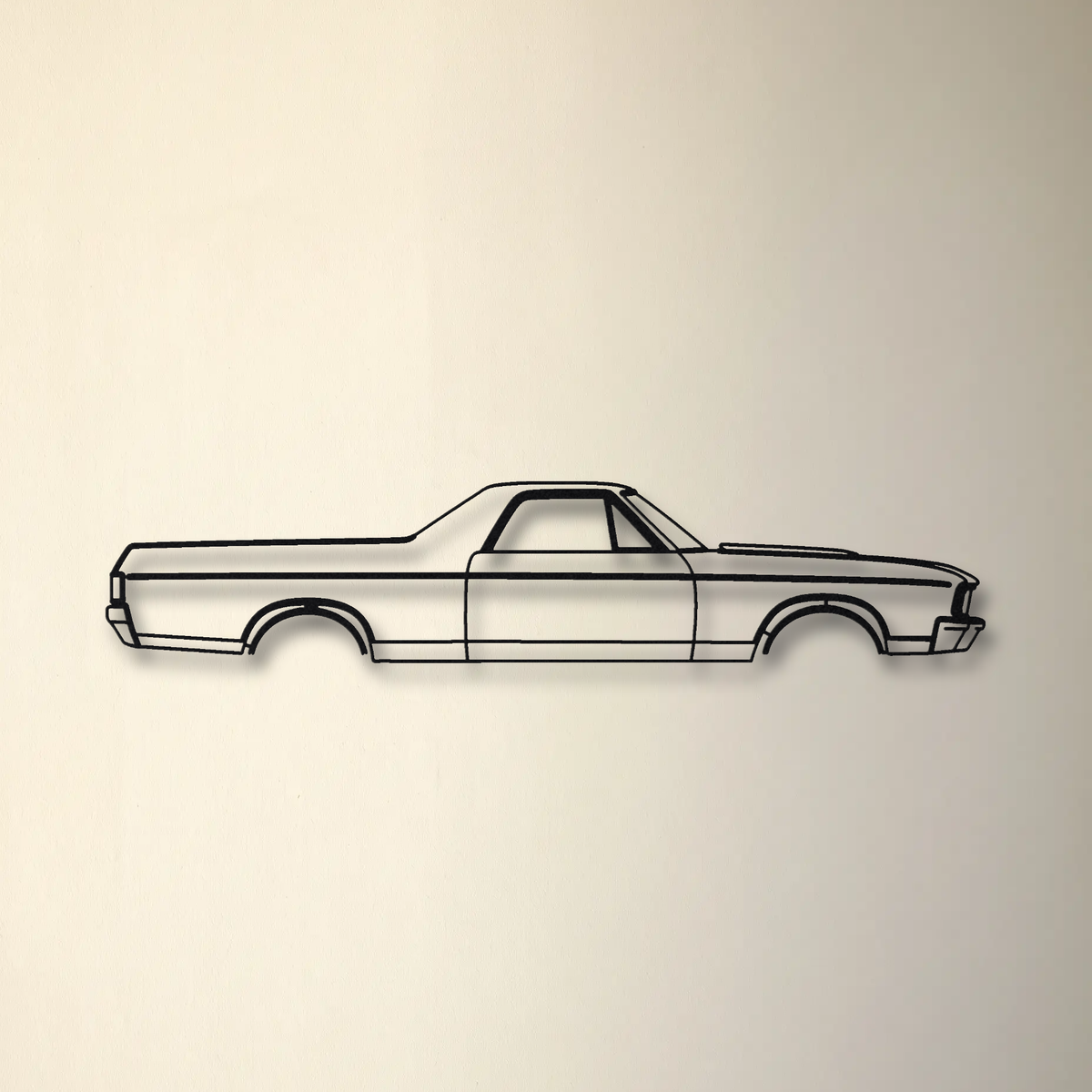 1968-1972 Chevrolet El Camino SS floating mount drop-shadow detail