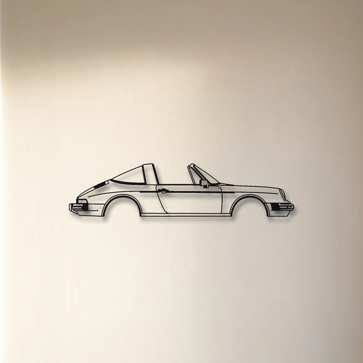 Porsche 911 Carrera 3.2 Targa floating mount drop-shadow detail
