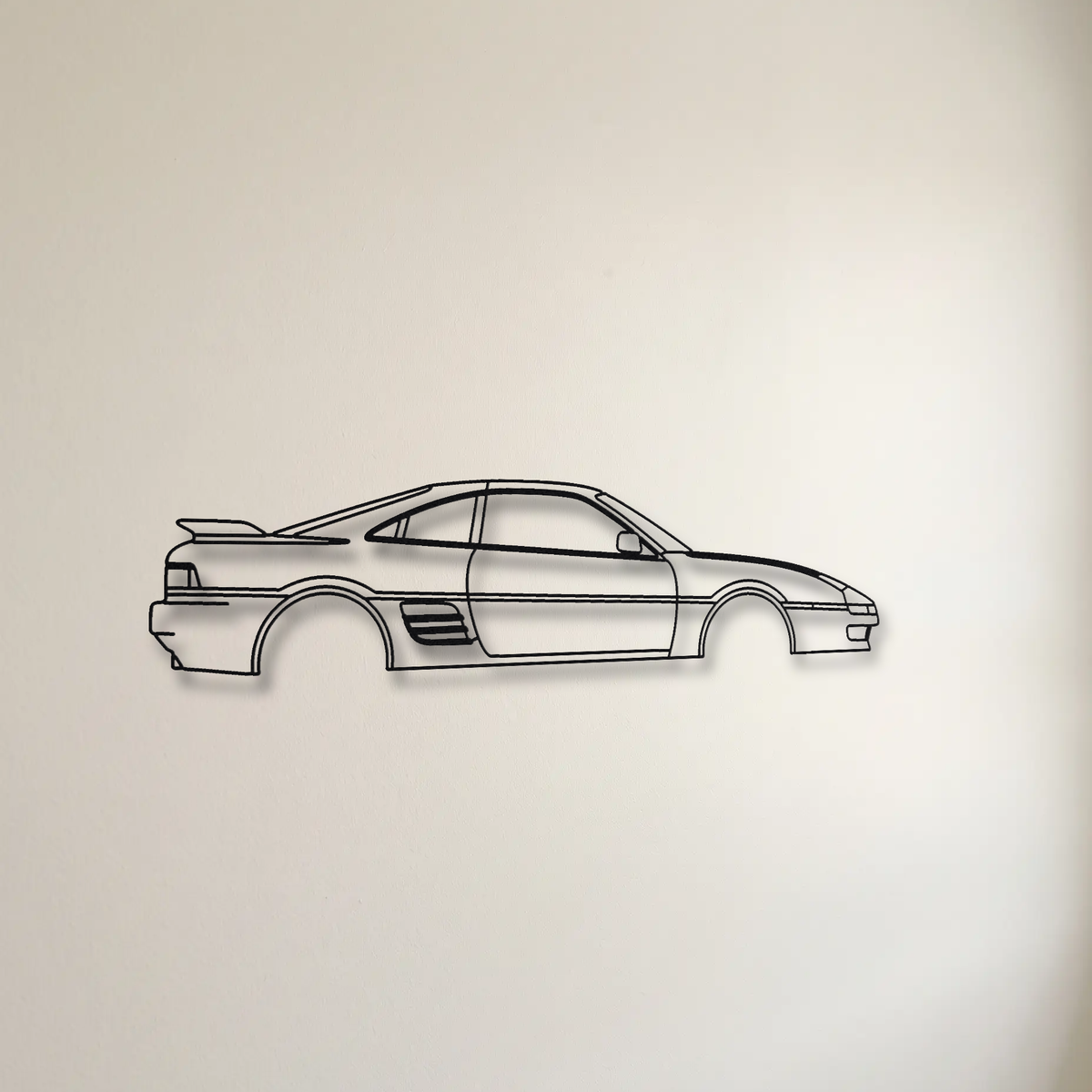 Toyota MR2 SW20 floating mount drop-shadow detail