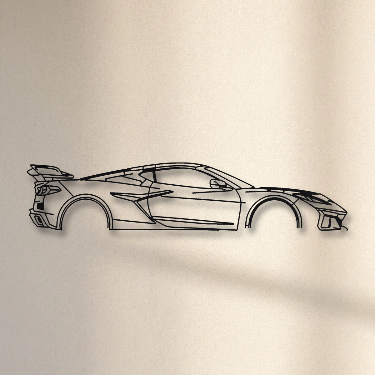 Chevrolet Corvette ZR1 C8 floating mount drop-shadow detail