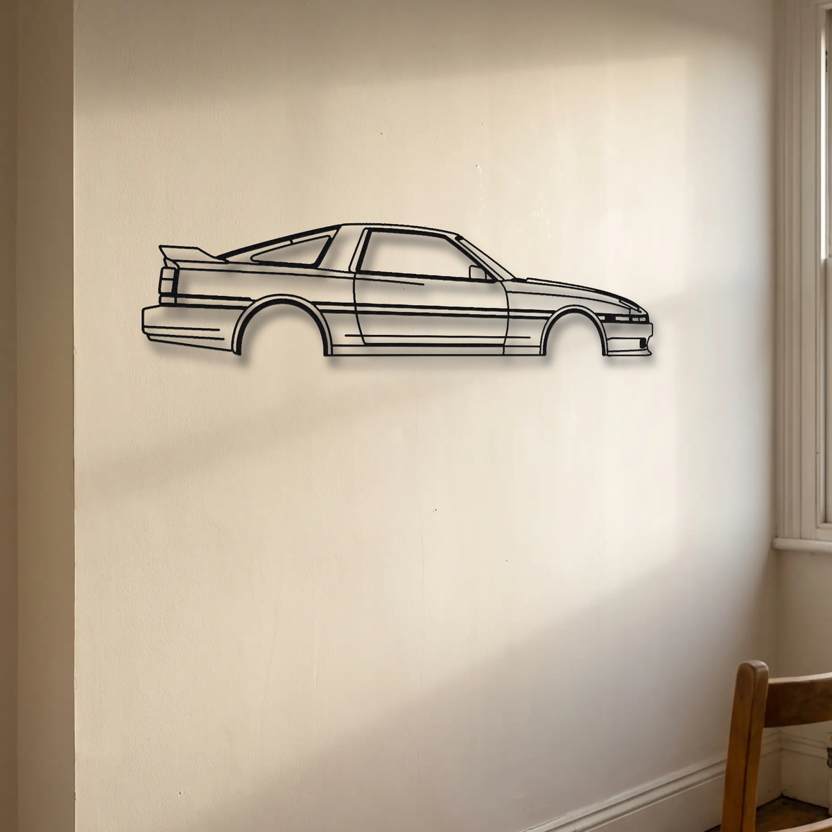 Toyota Supra A70 floating mount drop-shadow detail
