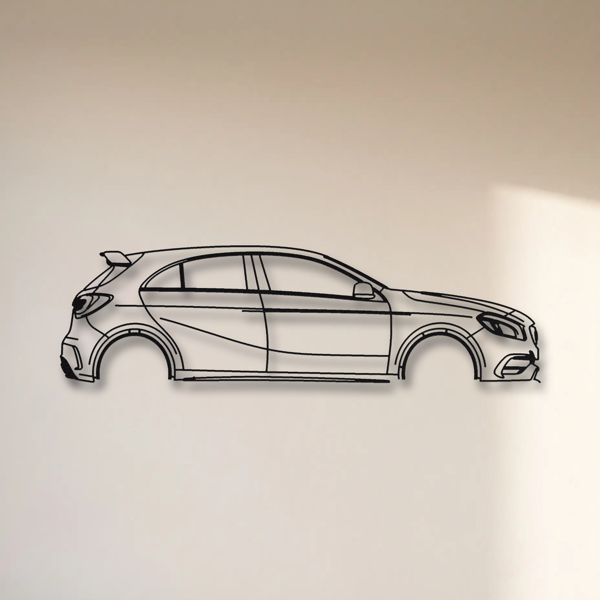 Mercedes-Benz A45 AMG W176 floating mount drop-shadow detail