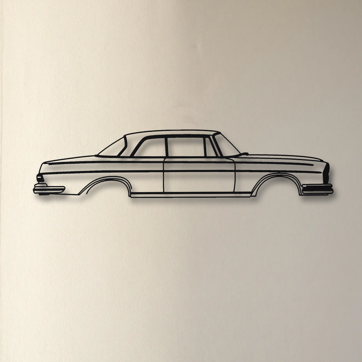 Mercedes-Benz 280 SE 3.5 Coupe W111 floating mount drop-shadow detail