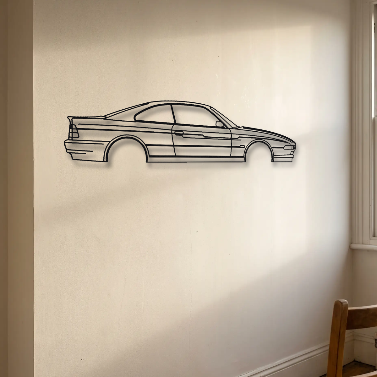 Alpina B12 5.7 Coupe E31 floating mount drop-shadow detail