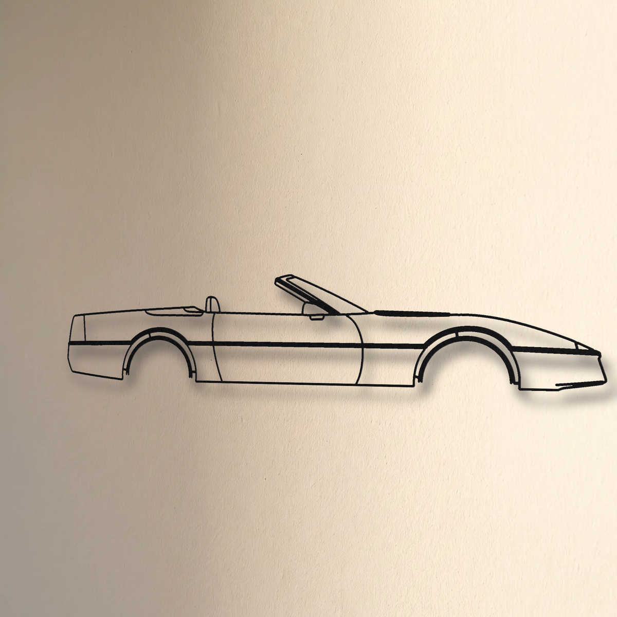 Chevrolet Corvette Convertible C4 floating mount drop-shadow detail