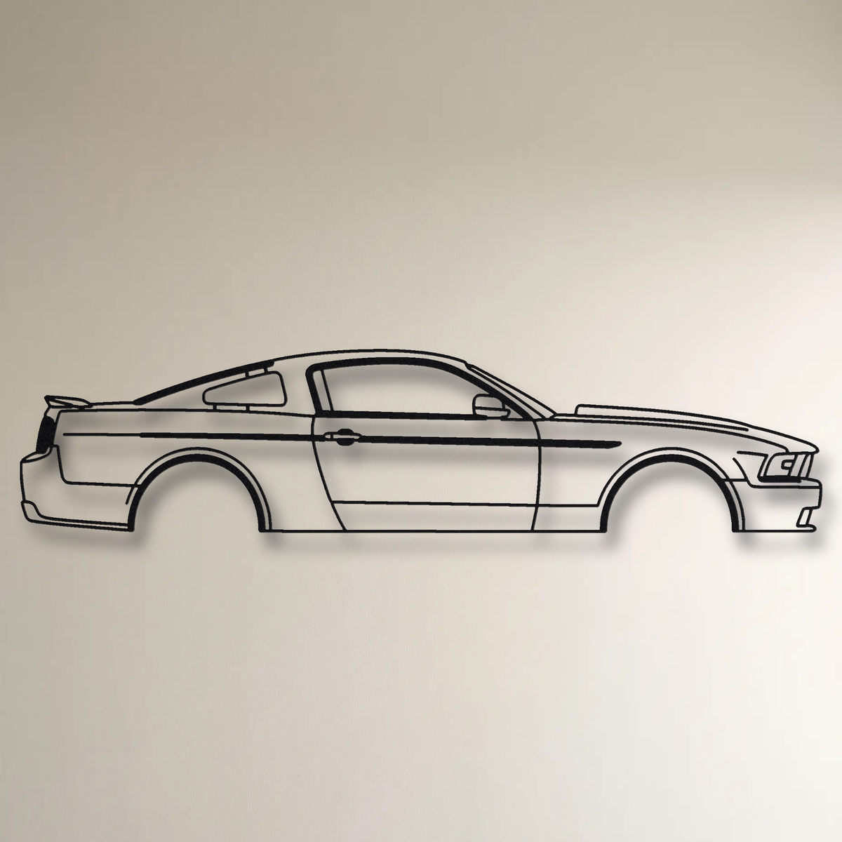 Ford Mustang GT S197 Facelift floating mount drop-shadow detail