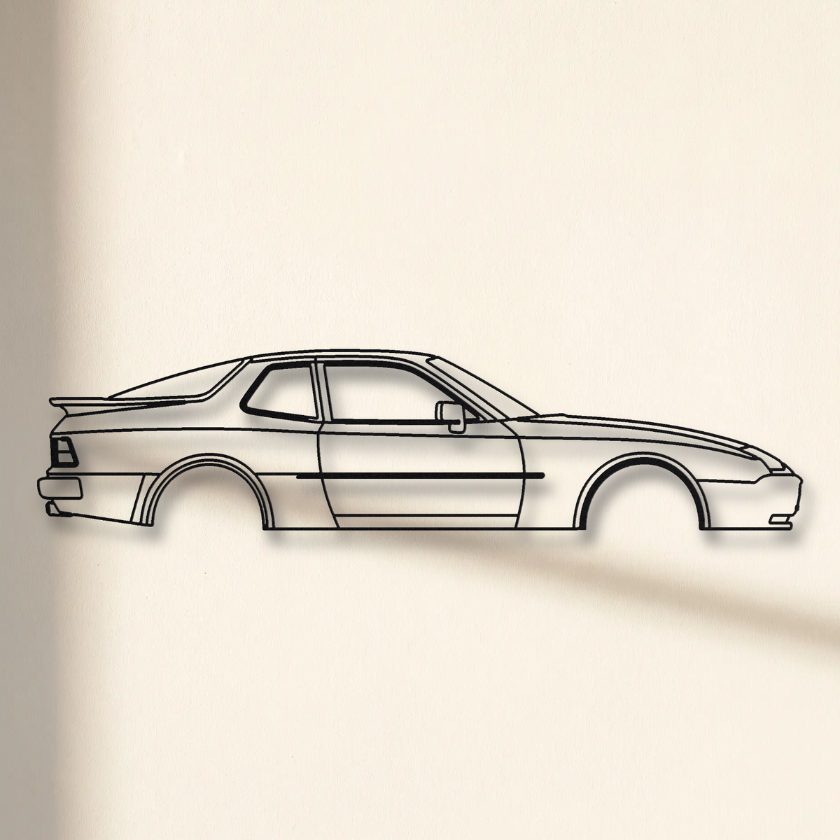 Porsche 944 Turbo floating mount drop-shadow detail