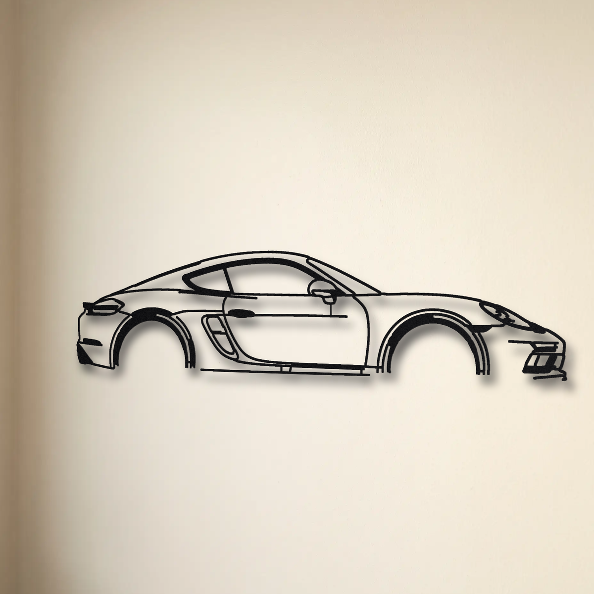 2020- Porsche 718 Cayman GTS 4.0 982 floating mount drop-shadow detail