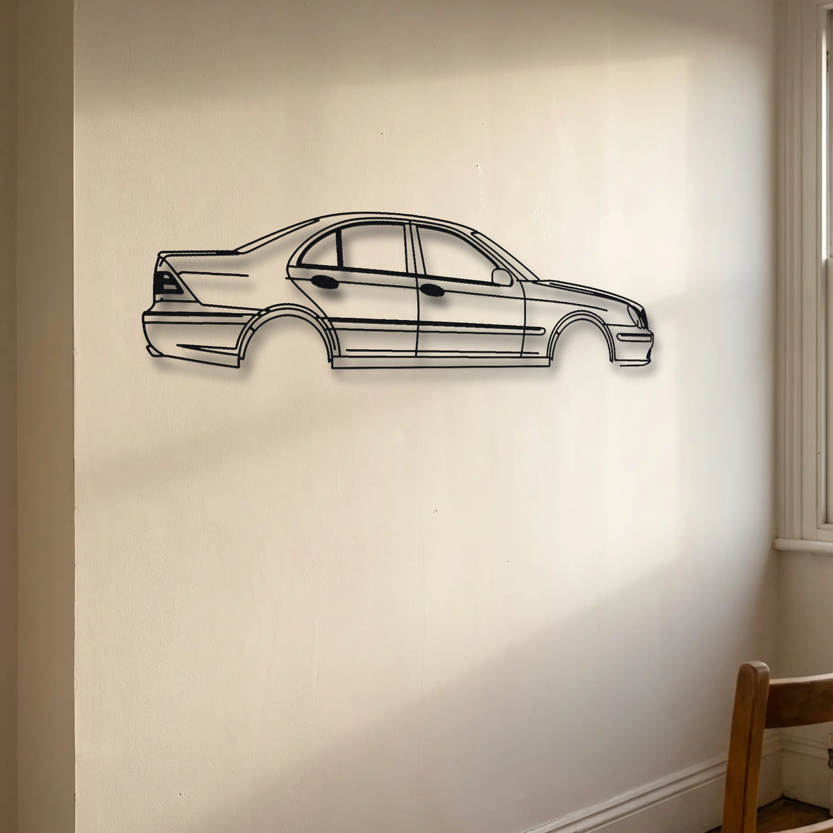 Mercedes-Benz C55 AMG W203 floating mount drop-shadow detail
