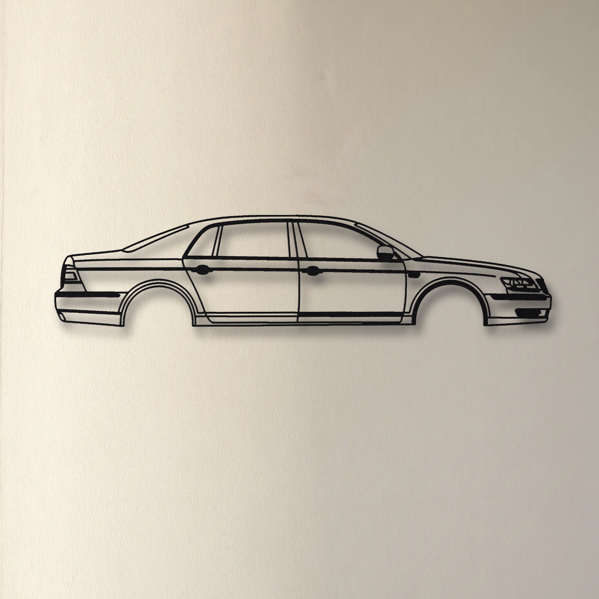 Volkswagen Phaeton W12 floating mount drop-shadow detail
