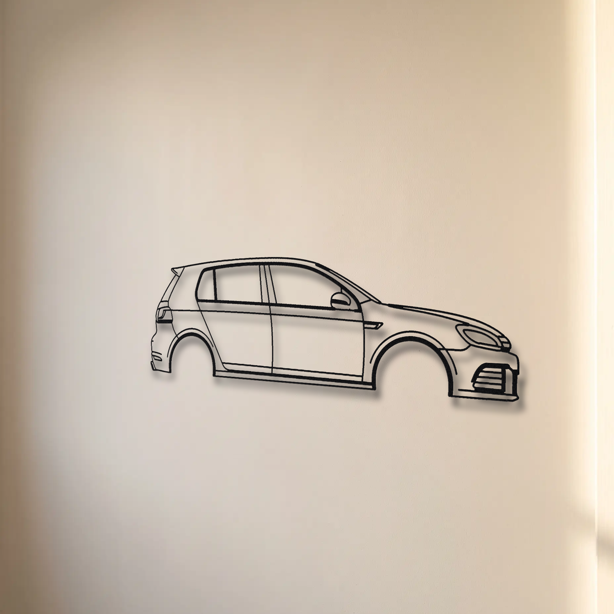 Volkswagen Golf R MK6 floating mount drop-shadow detail