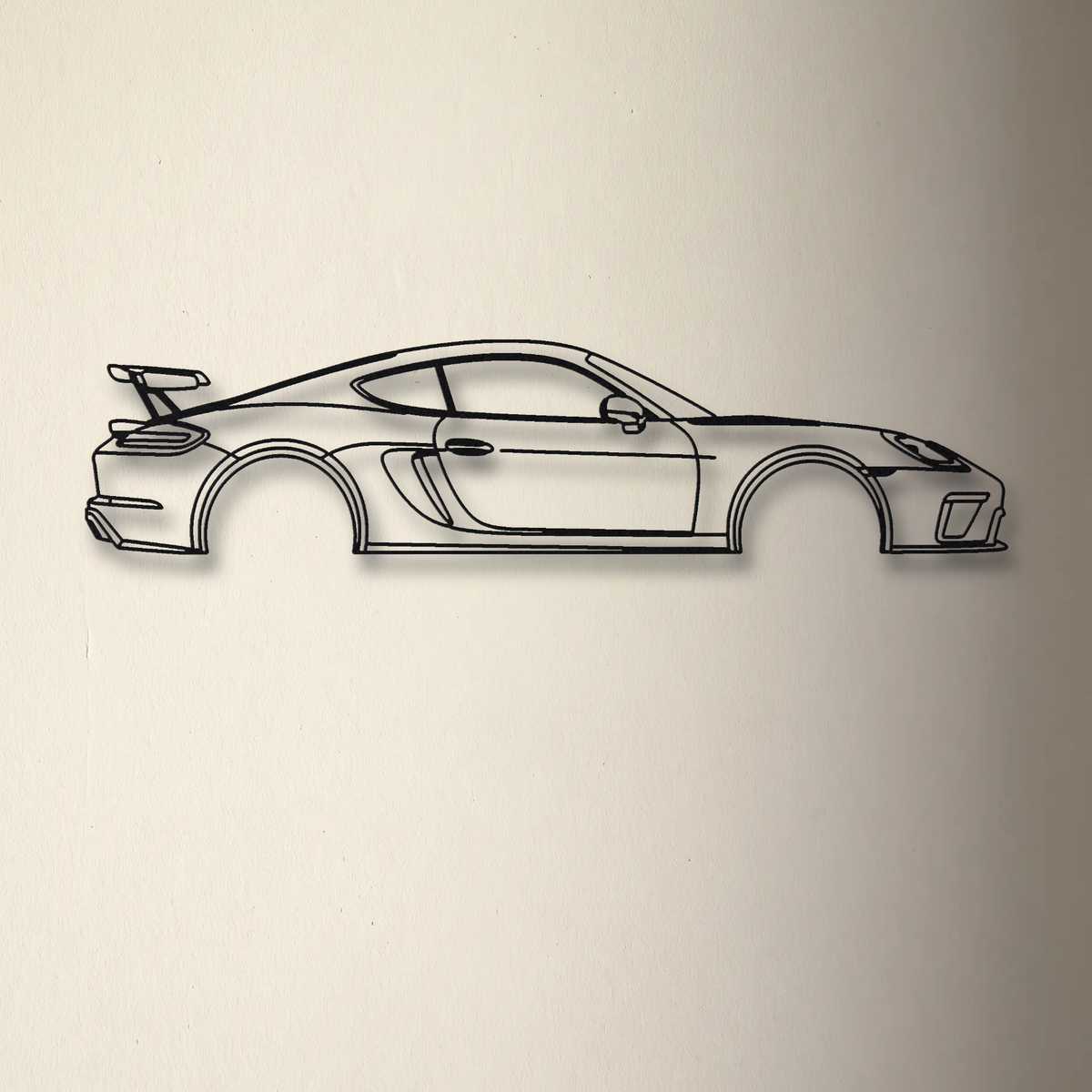 Porsche Cayman GT4 982 floating mount drop-shadow detail