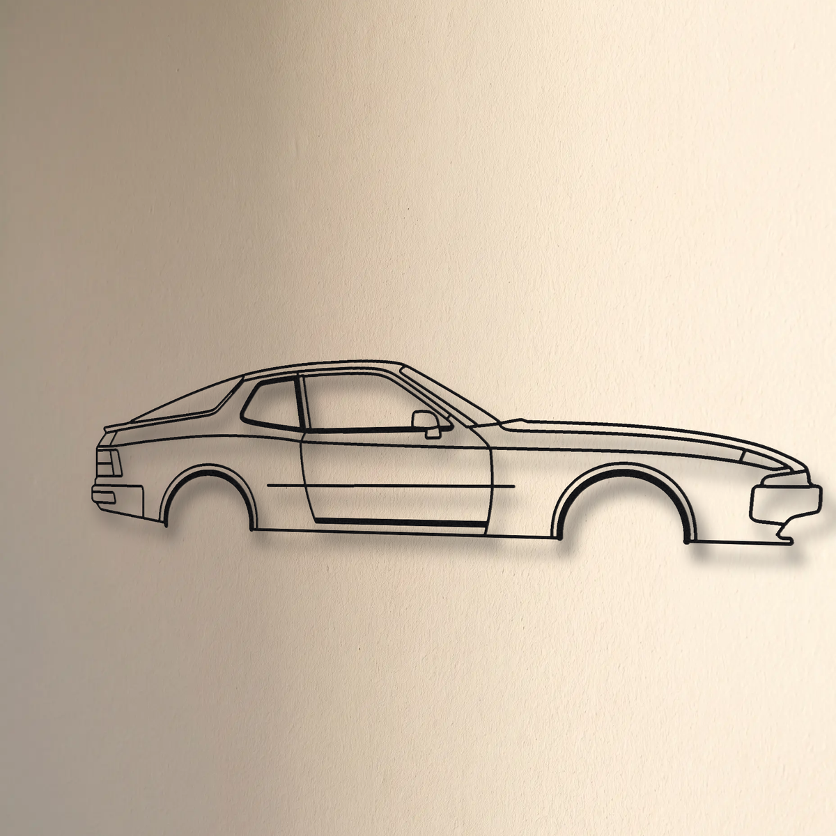 Porsche 944 floating mount drop-shadow detail