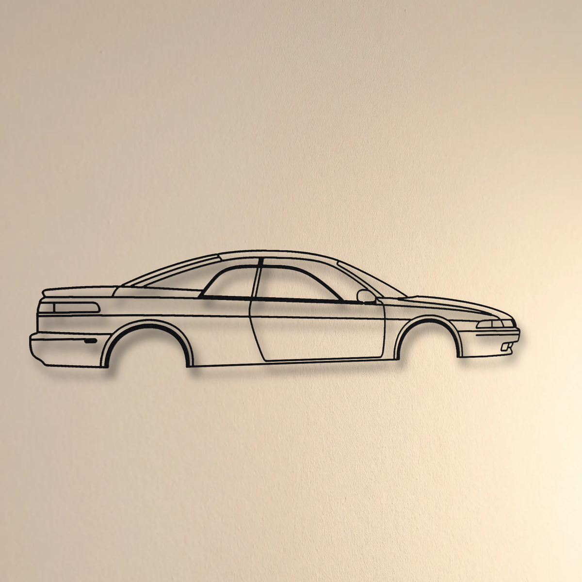 Subaru SVX floating mount drop-shadow detail