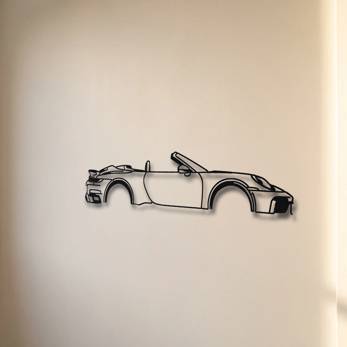 2020- Porsche 911 Turbo S Cabriolet 992 floating mount drop-shadow detail