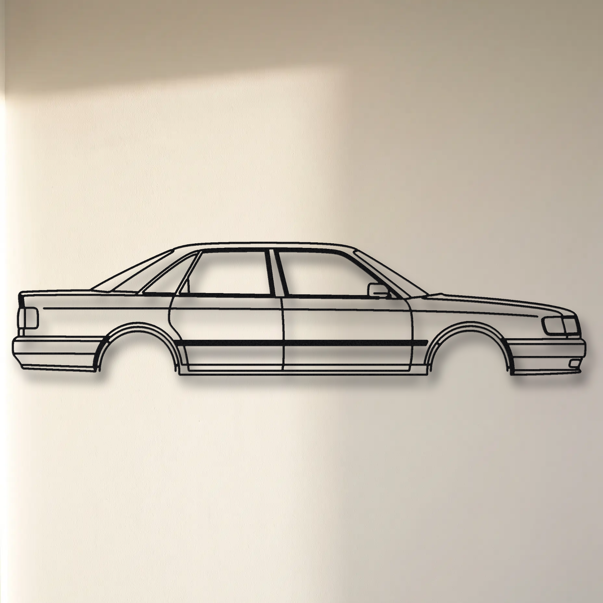 Audi S4 C4 floating mount drop-shadow detail