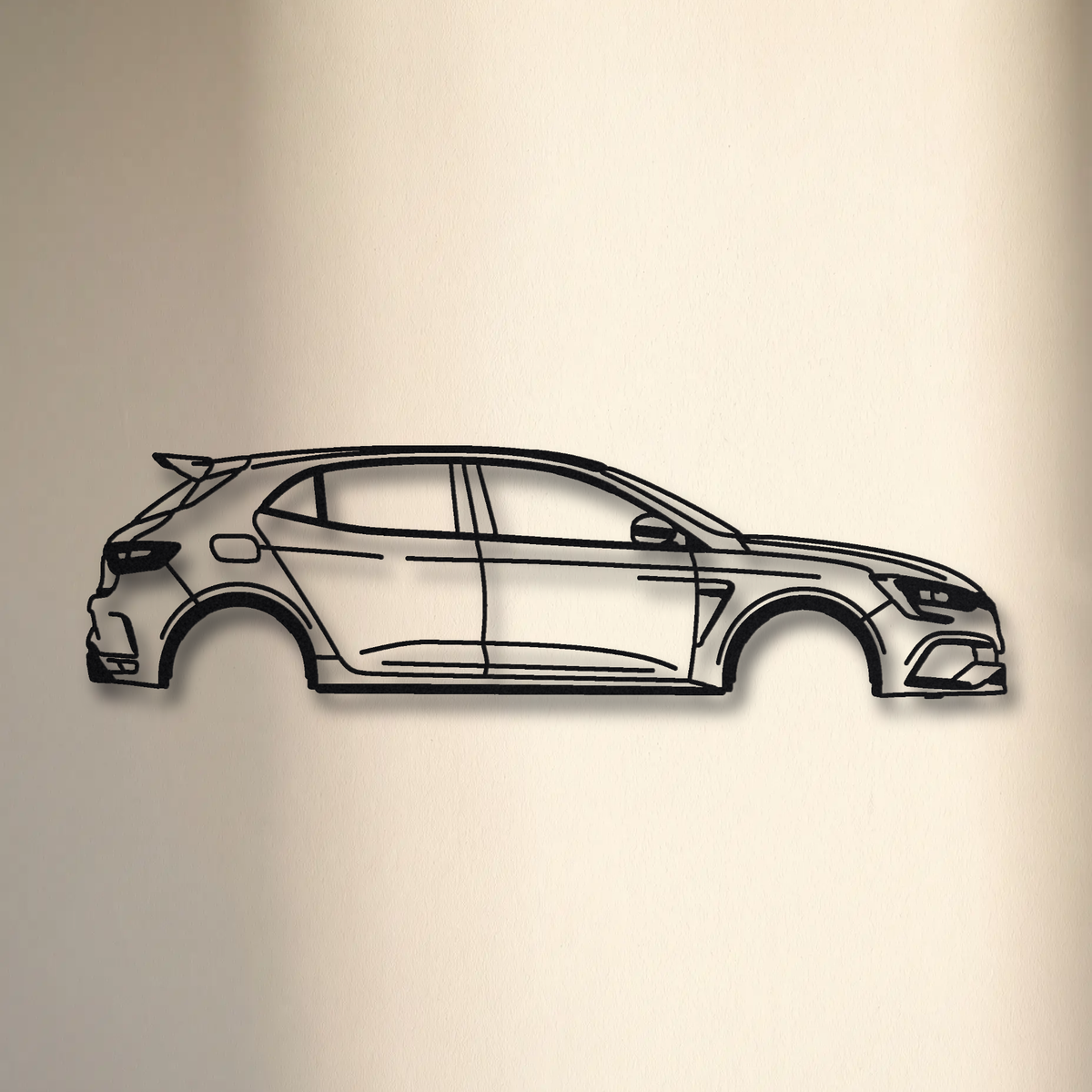 2019 Renault Megane RS Trophy-R MK4 floating mount drop-shadow detail