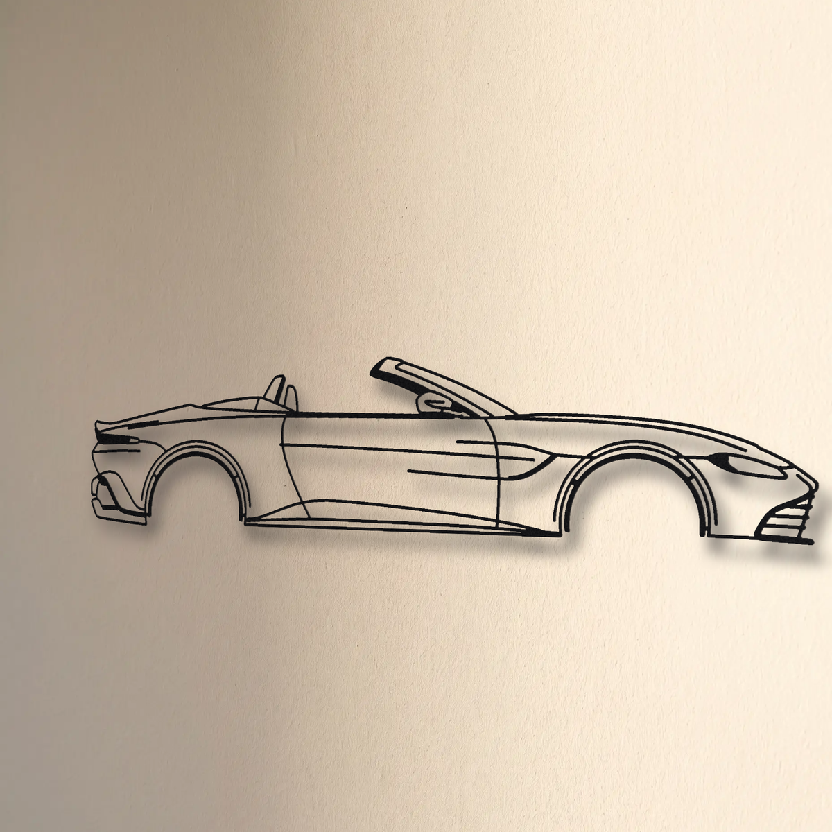 Aston Martin V8 Vantage Roadster AM6 floating mount drop-shadow detail