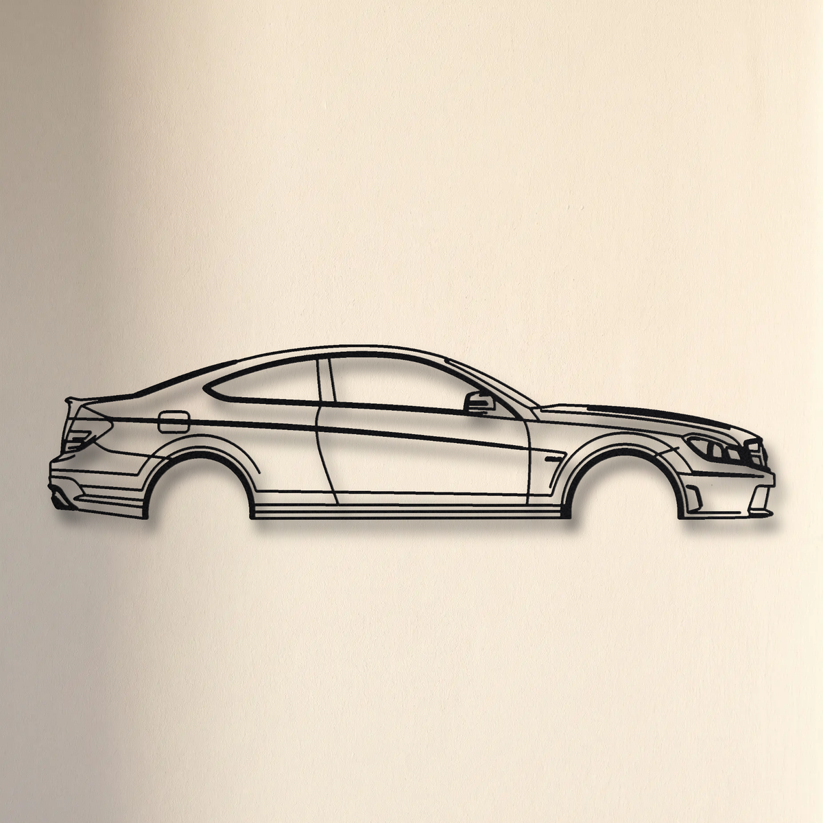 Mercedes-Benz C63 AMG Coupe C204 floating mount drop-shadow detail