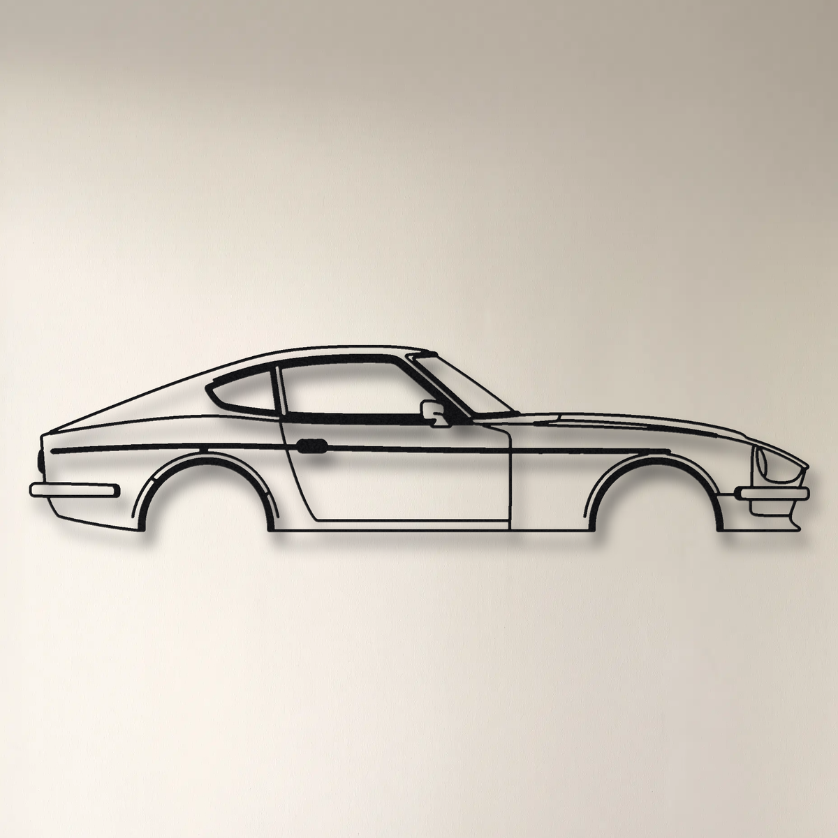 Datsun 260Z floating mount drop-shadow detail