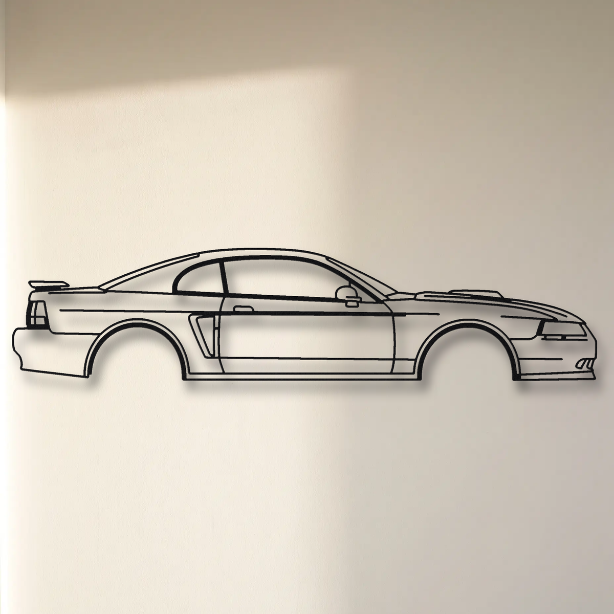 Ford Mustang Mach 1 New Edge floating mount drop-shadow detail