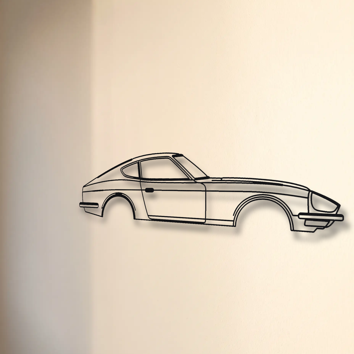 Datsun 280Z floating mount drop-shadow detail