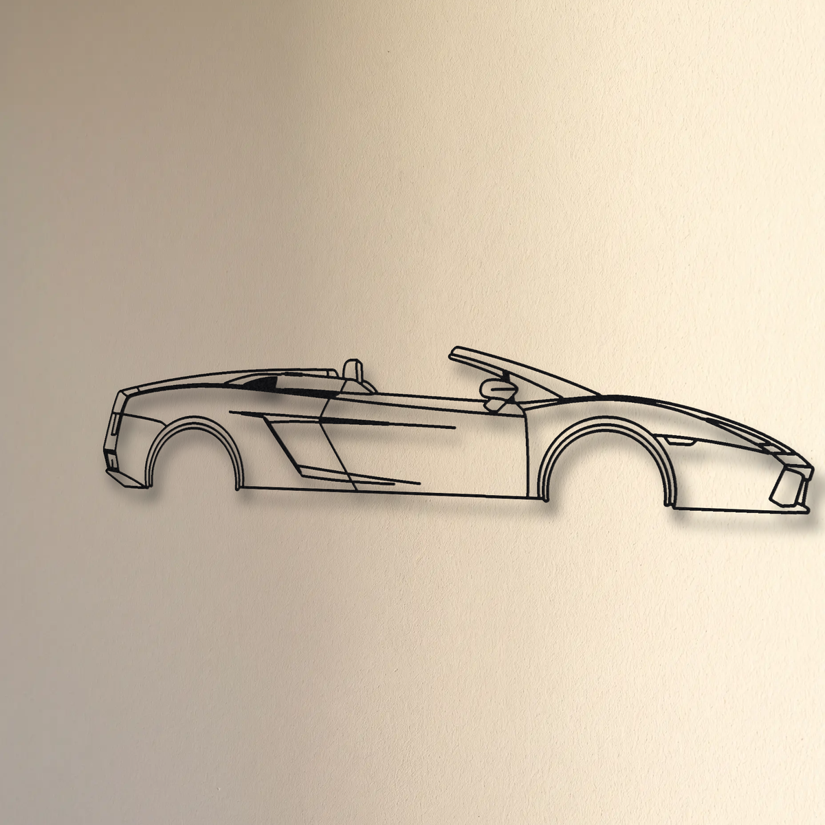 Lamborghini Gallardo Spyder floating mount drop-shadow detail