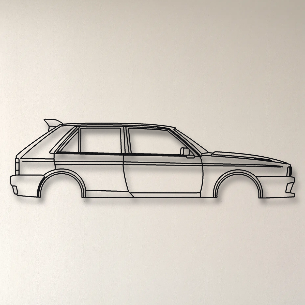 Automobili Amos Lancia Delta Safarista floating mount drop-shadow detail