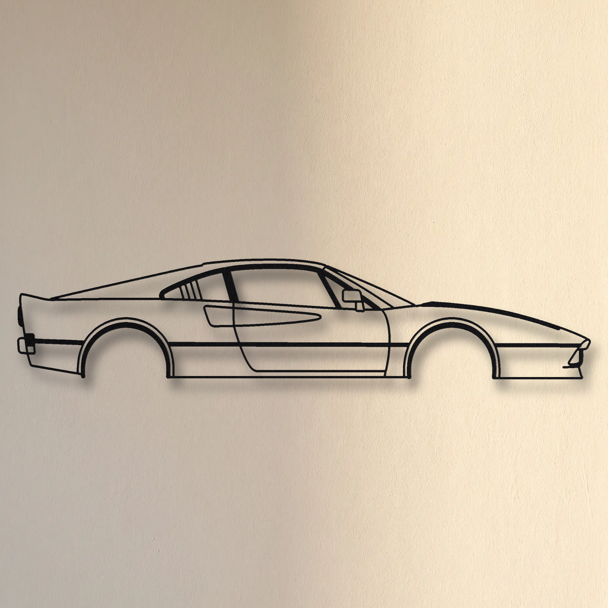 Ferrari 288 GTO floating mount drop-shadow detail