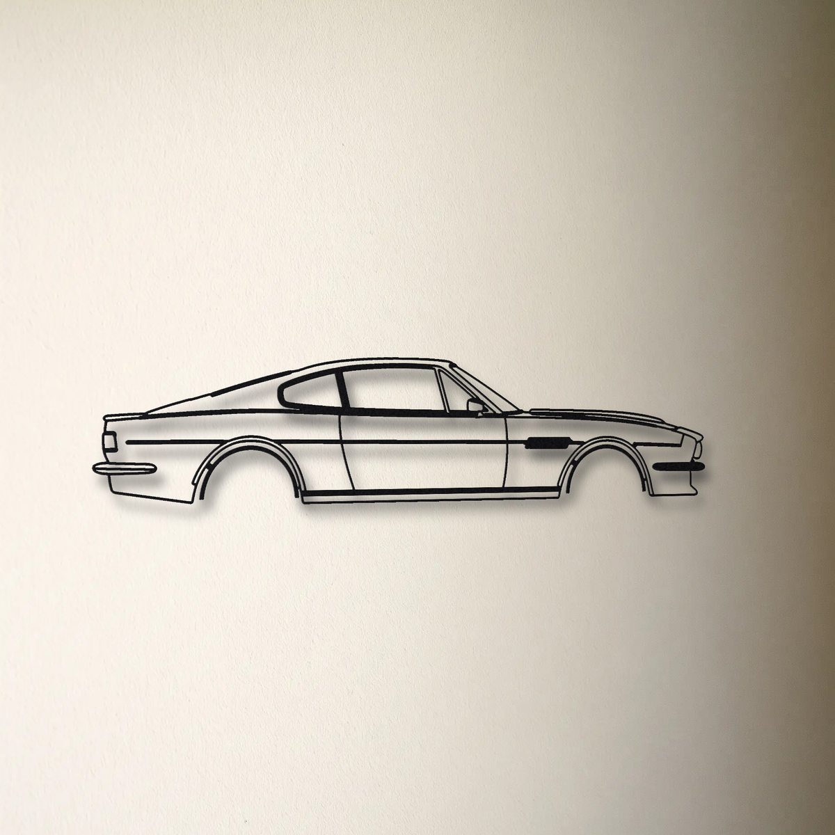 1977-1989 Aston Martin V8 Vantage floating mount drop-shadow detail