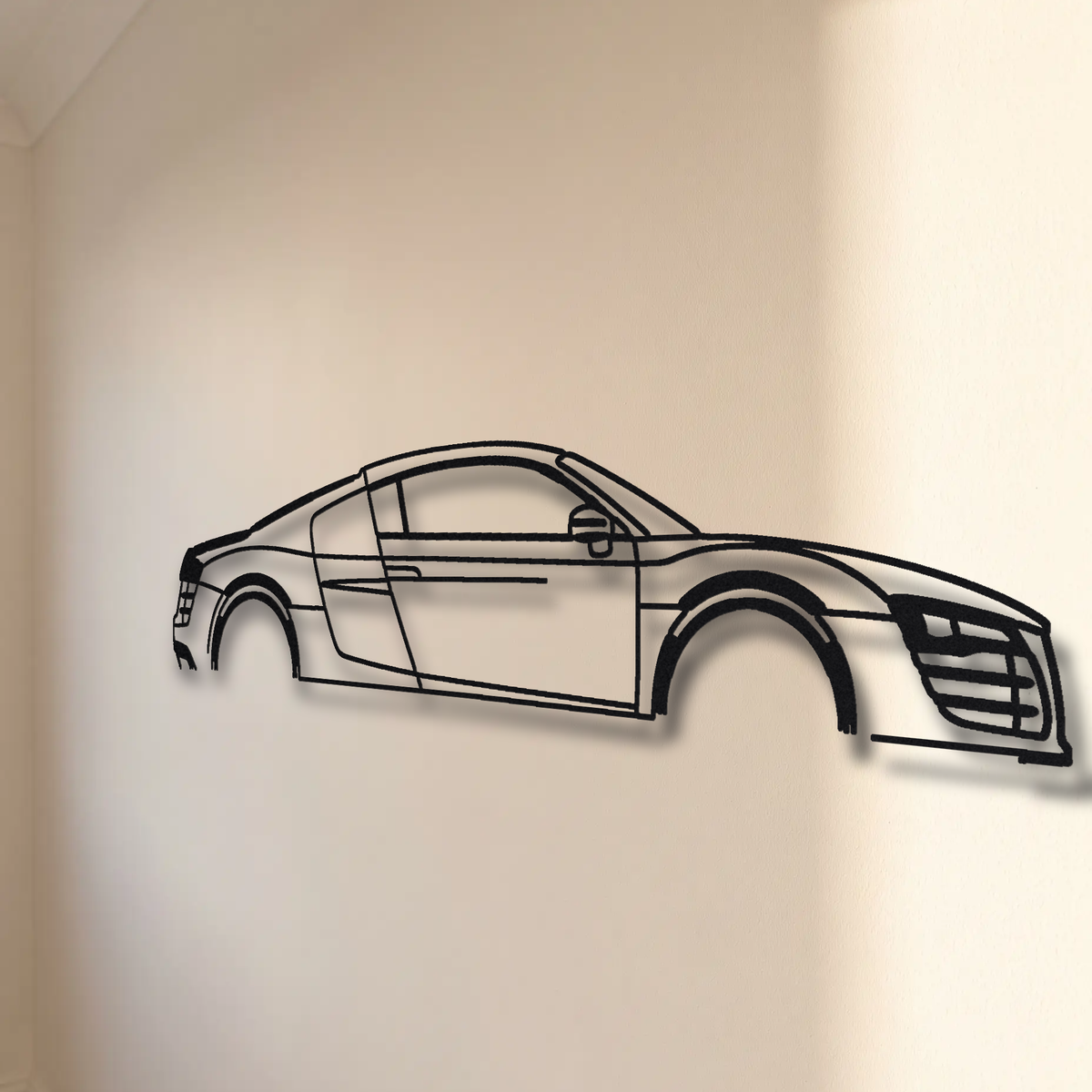 2014 Audi R8 LMX Gen 1 Type 42 floating mount drop-shadow detail