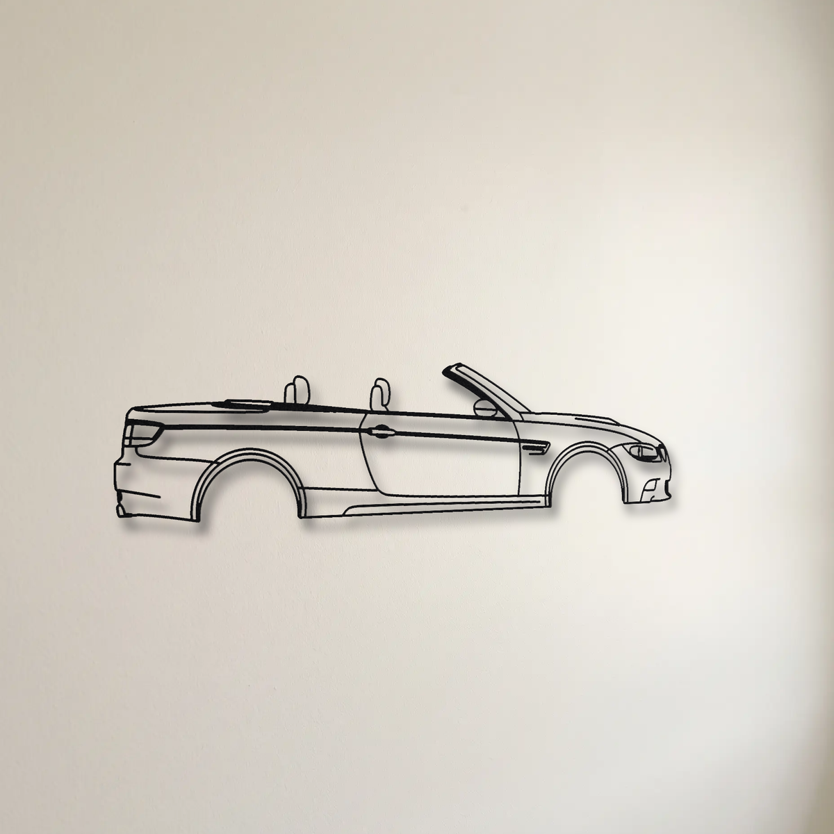 BMW M3 Convertible E93 floating mount drop-shadow detail