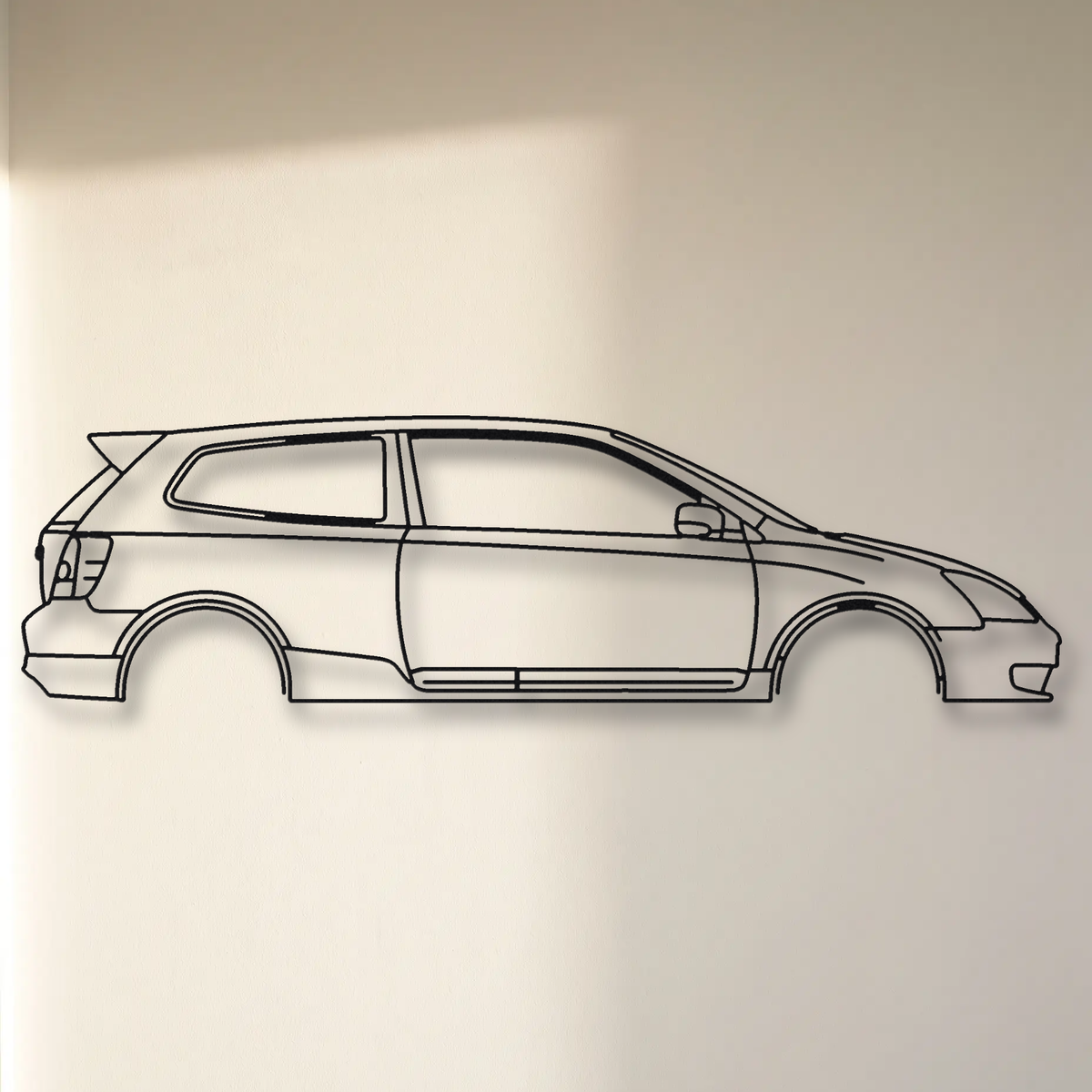 Honda Civic Type R EP3 floating mount drop-shadow detail