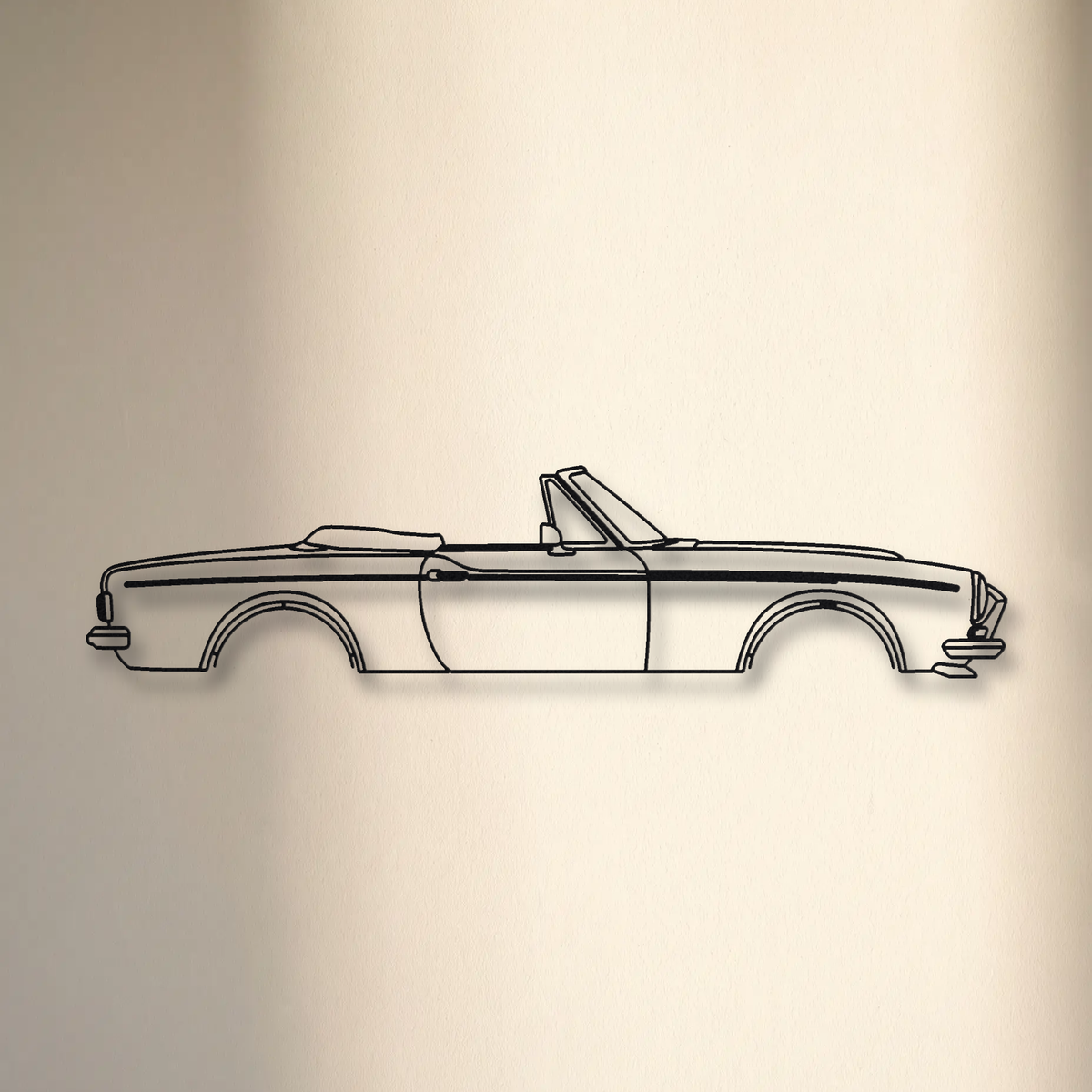 Fiat 124 Spider Abarth floating mount drop-shadow detail