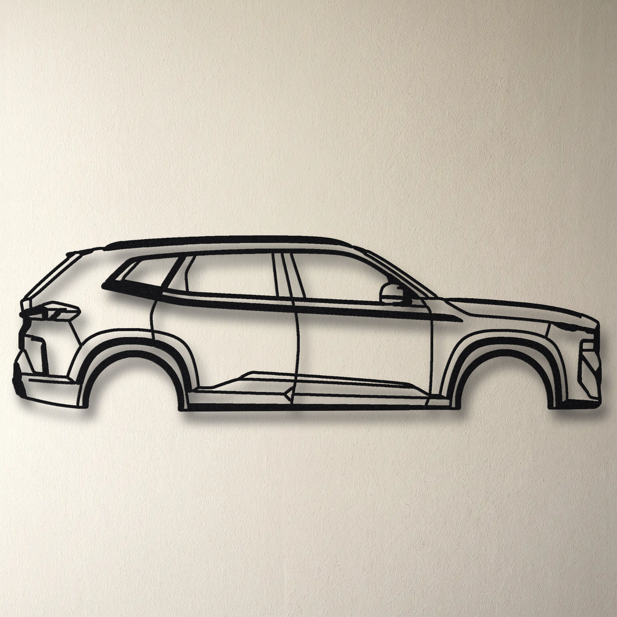 2024- BMW XM Label Red G09 floating mount drop-shadow detail