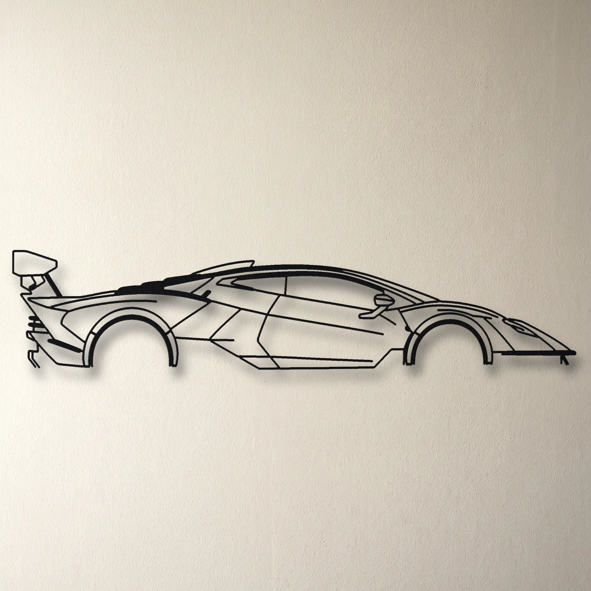 Lamborghini Essenza SCV12 floating mount drop-shadow detail