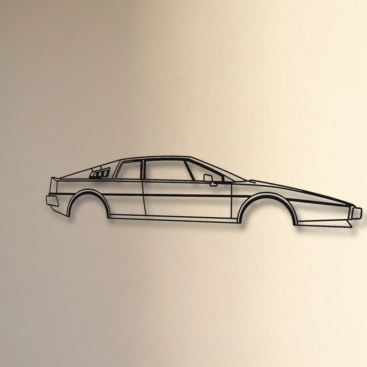 Lotus Esprit S1 floating mount drop-shadow detail