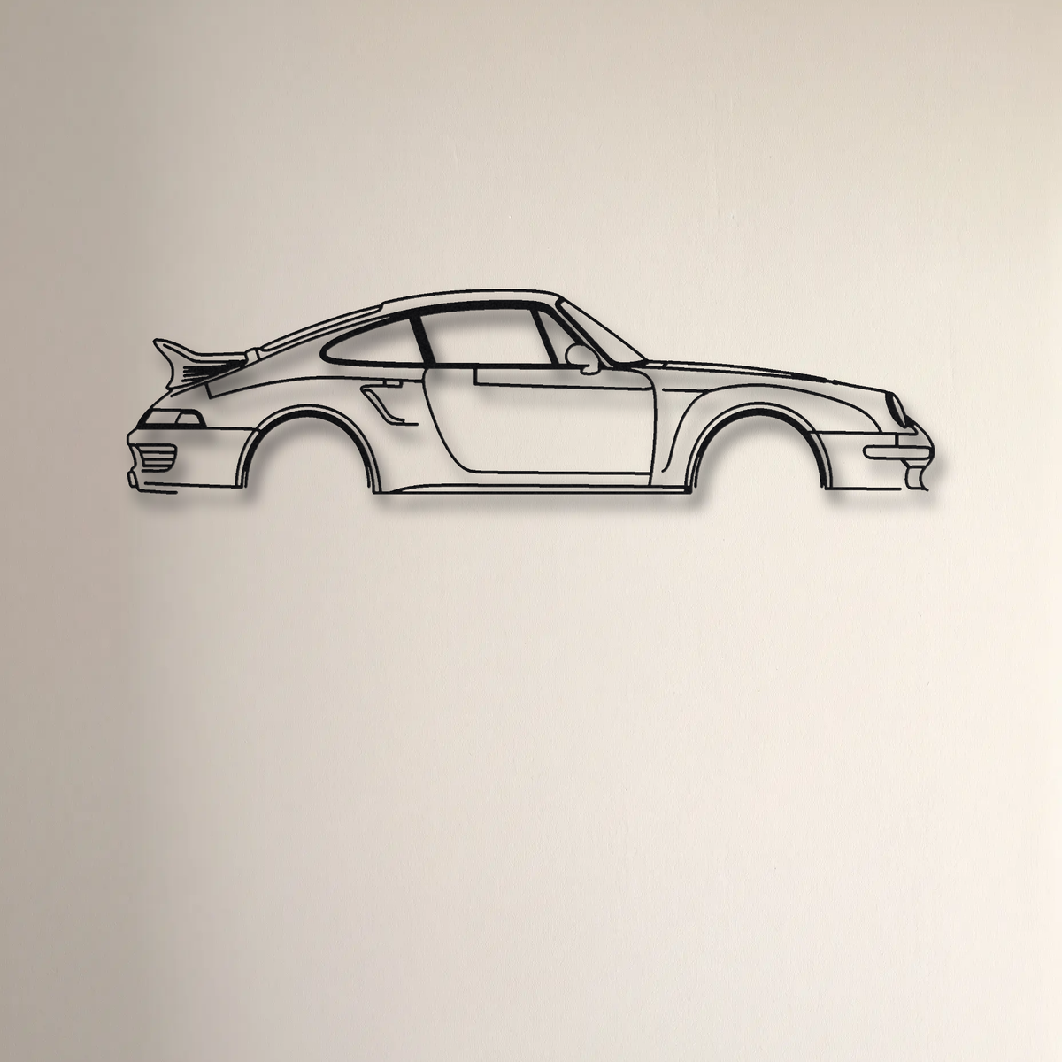 Gunther Werks Turbo 993 floating mount drop-shadow detail