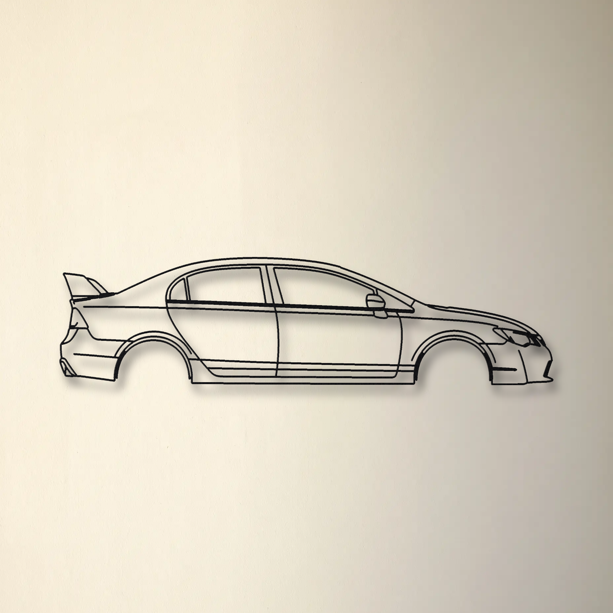 Honda Civic Type R FD2 floating mount drop-shadow detail