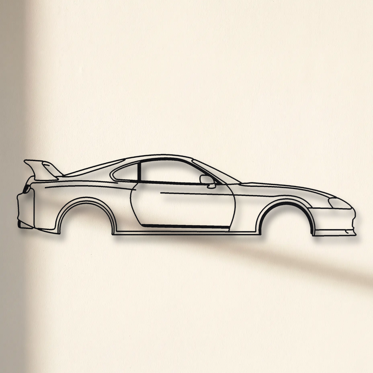 Toyota Supra A80 MK4 floating mount drop-shadow detail