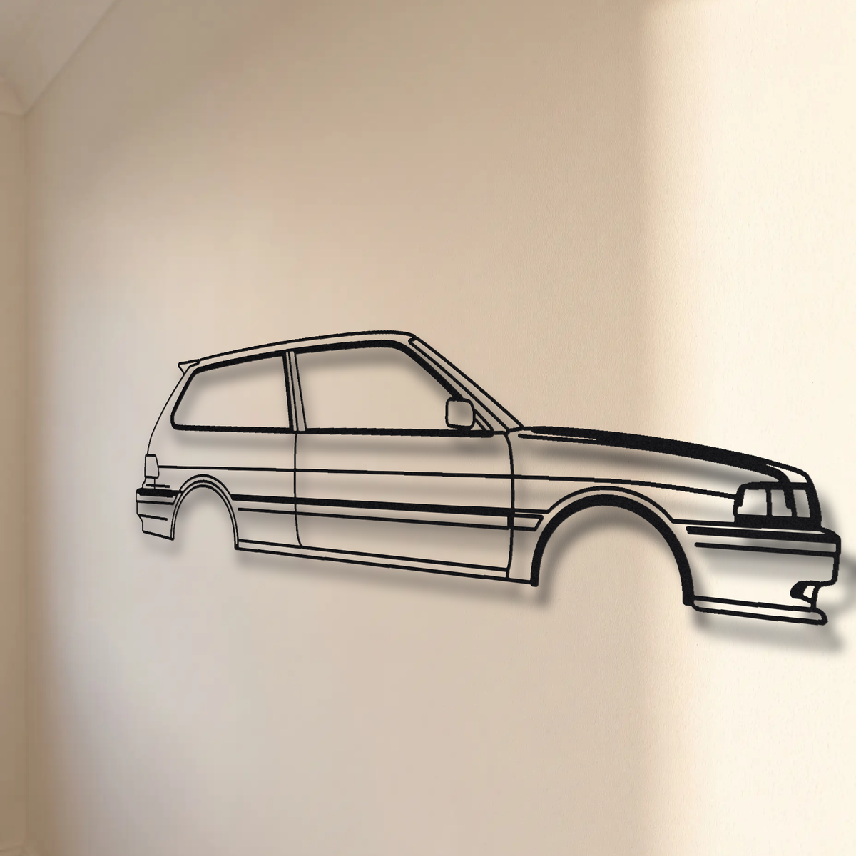 Honda Civic Si Gen 3 floating mount drop-shadow detail