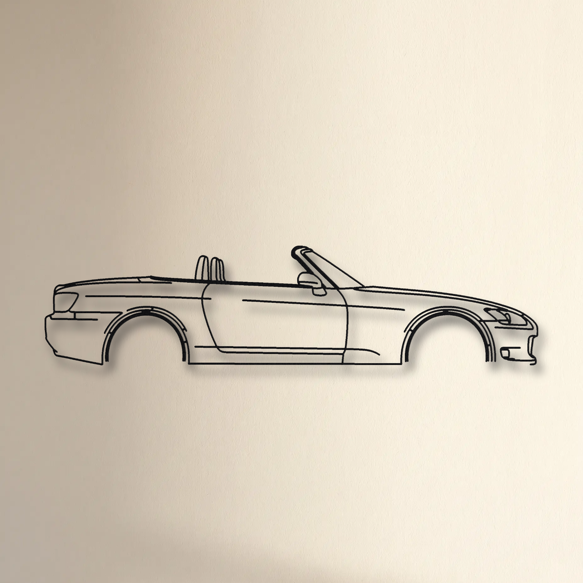 Honda S2000 AP2 floating mount drop-shadow detail